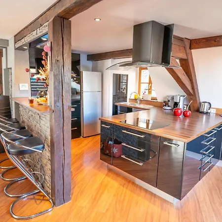 Grand T4 Avec Terrasse & Parking Les Vieux Toits De Apartament *